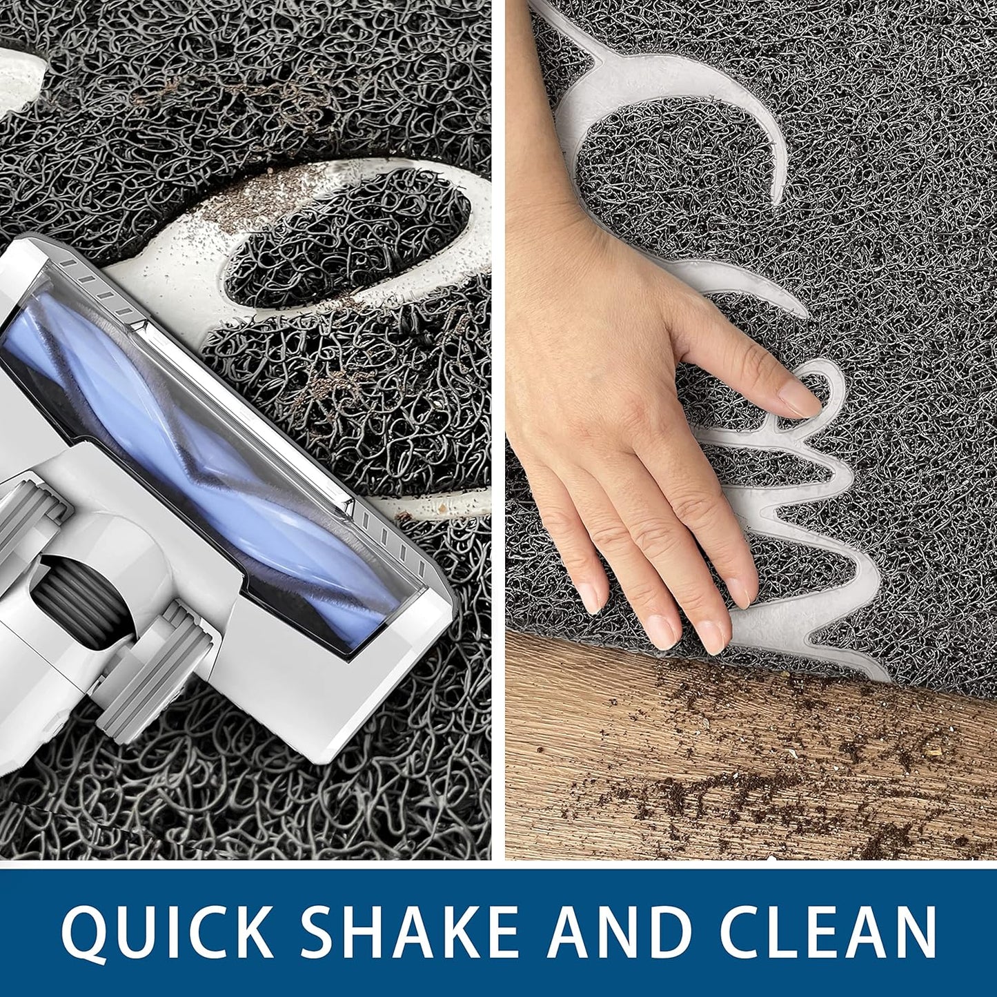 EARTHALL Door Mat 3-Pack Outside Inside Welcome Doormat 30"x17.5" Durable Floor Mat Non Slip Rug Ultra Absorb Mud Easy Clean Front Doormat for Garage, Entryway, Patio, High Traffic Areas, Black