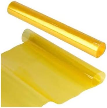 12 by 48 Inches Self Adhesive Headlight, Tail Lights, Fog Lights Tint Vinyl Film (12 X 48, Gold)