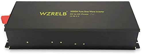 WZRELB Power Inverter 3000W Pure Sine Wave Inverter 24V 120V Dc AC Converter