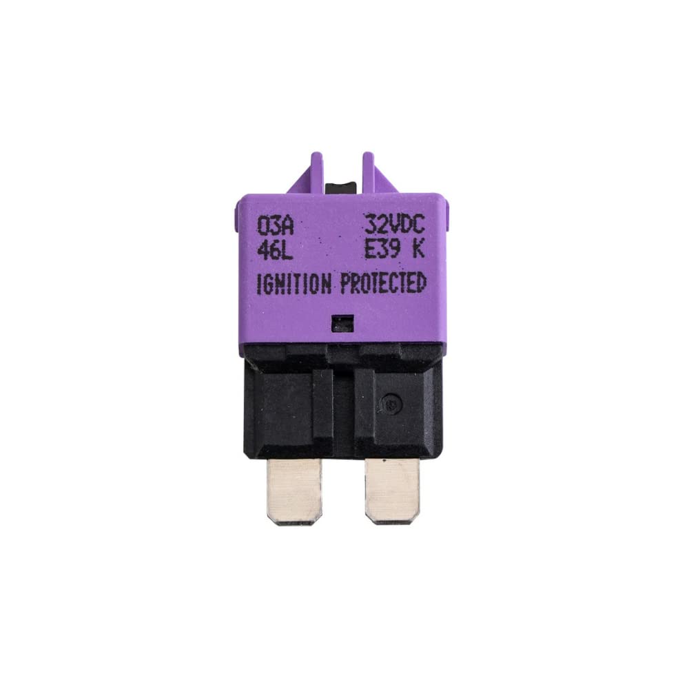 GLOSO Circuit Breaker Blade Fuse E39 Manual (T3) Reset Low Profile ATC/ATO (3A - 1 Pack)