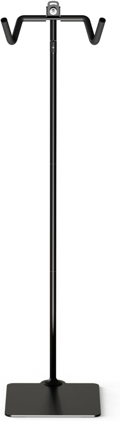 Rcool Carbon Steel Bike Stand,Adjustable 24-51in,Home Garage Parking Rack,Stable Anti-Slip,Durable Install,Frame Protection,Space-Saving，Black