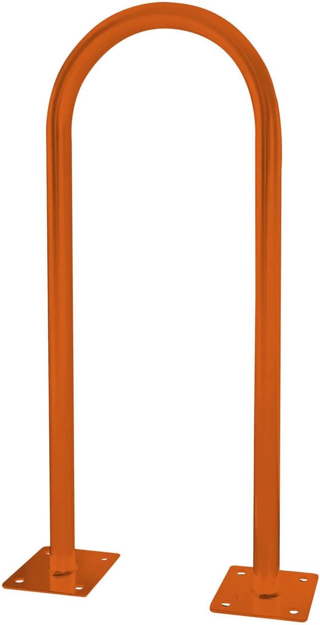Sandbaggy U Shaped Bike Rack - Outdoor, Commercial - Galvanized Steel - Surface/Ground Mounted (10, Orange)