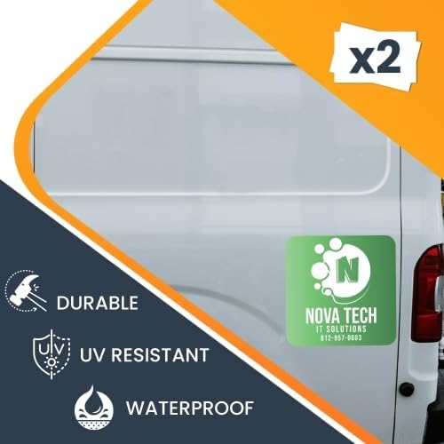 Magnet Me Up Customizable and Personalized Automotive Magnet Decals (12" Square)