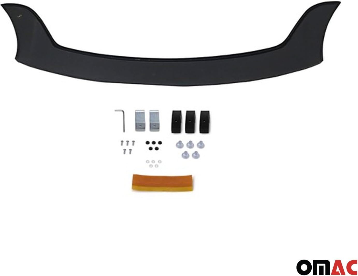 OMAC Front Bug Shield Hood Deflector Guard for Fiat 500L 2014-2020 Black Smoke