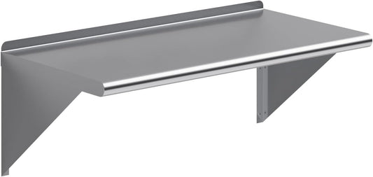 AmGood 36" Long X 18" Deep Stainless Steel Wall Shelf | NSF Certified | Appliance & Equipment Metal Shelving | Kitchen, Restaurant, Garage, Laundry, Utility Room