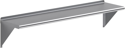 AmGood 60" Long X 14" Deep Stainless Steel Wall Shelf | NSF Certified | Appliance & Equipment Metal Shelving | Kitchen, Restaurant, Garage, Laundry, Utility Room
