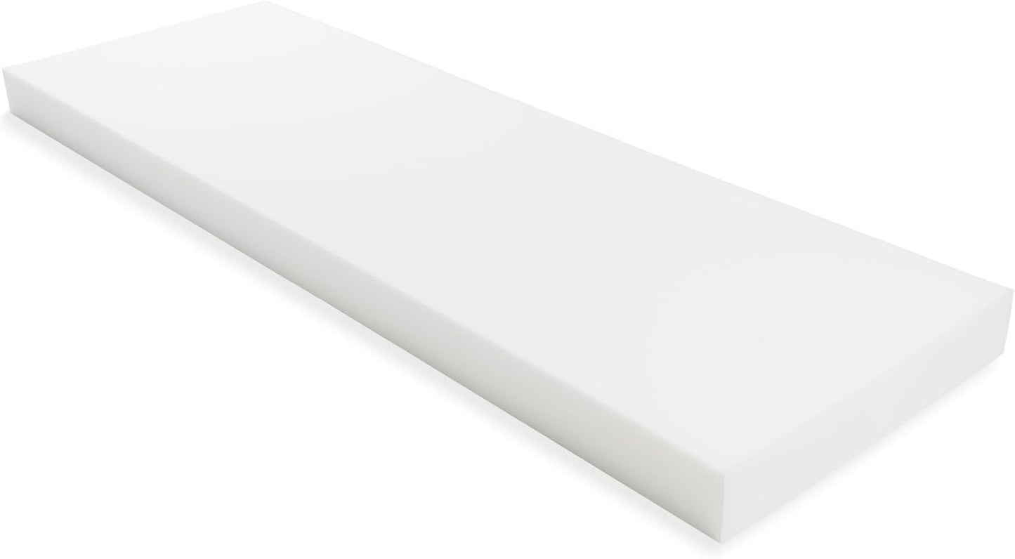 GoTo Foam 4" Height x 24" Width x 72" Length 36ILD (Semi-Firm) Upholstery Cushion Made in USA