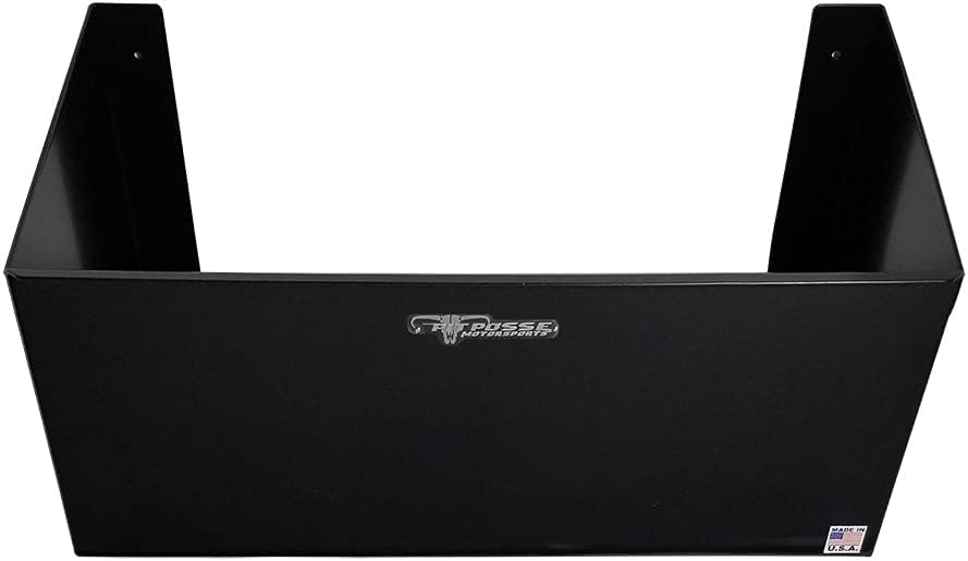 Pit Posse Double Utility Jug Holder Organizer Storage Rack - Made in USA - Holds 2 Five Gallon Utility Jug Containers - Anti-Rusting Aluminum - Garage Shop Enclosed Race Trailer (Black)