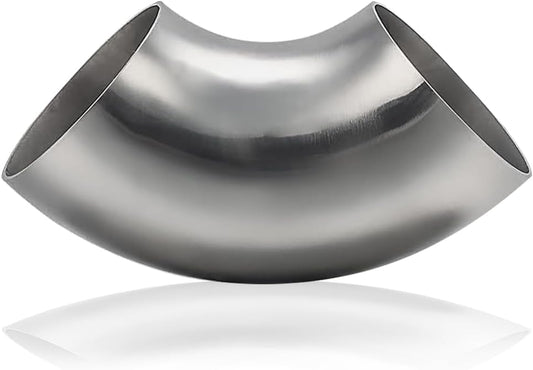 3 Inch 90° Mandrel Bend Elbow, SS304 Stainless Steel Bend Tube 90 Degree Exhaust Elbow Pipe - Thickness 16GA/0.65" for Car Modified Exhaust System, Stair Handrail (1pcs)