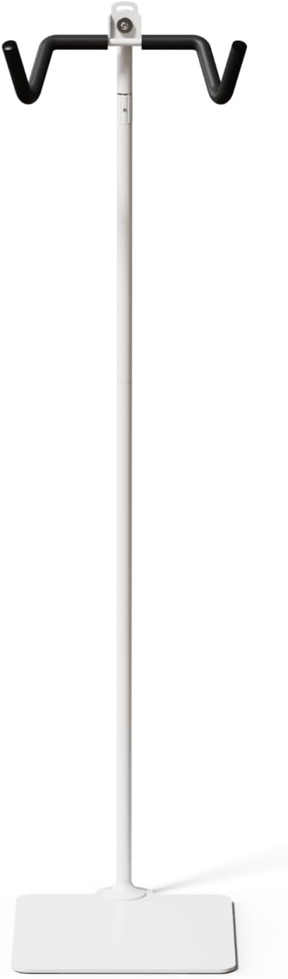 Rcool Carbon Steel Bike Stand,Adjustable 24-51in,Home Garage Parking Rack,Stable Anti-Slip,Durable Install,Frame Protection,Space-Saving，White