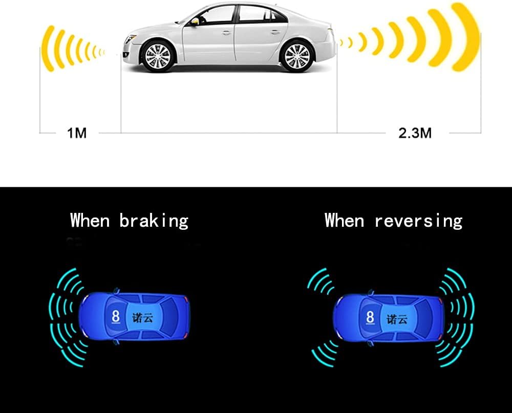 Backup Parktronic System Car Auto Vehicle Reverse with 8 Parking Sensors kit Distance Detection LCD Distance Display Sound Warning …