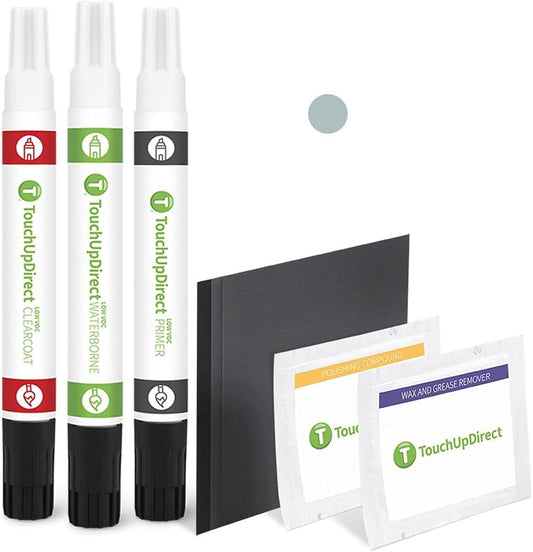 TouchUpDirect 8R5 Blue Mirage Metallic Compatible with Toyota Exact Match Touch Up Paint Combo - Platinum Kit