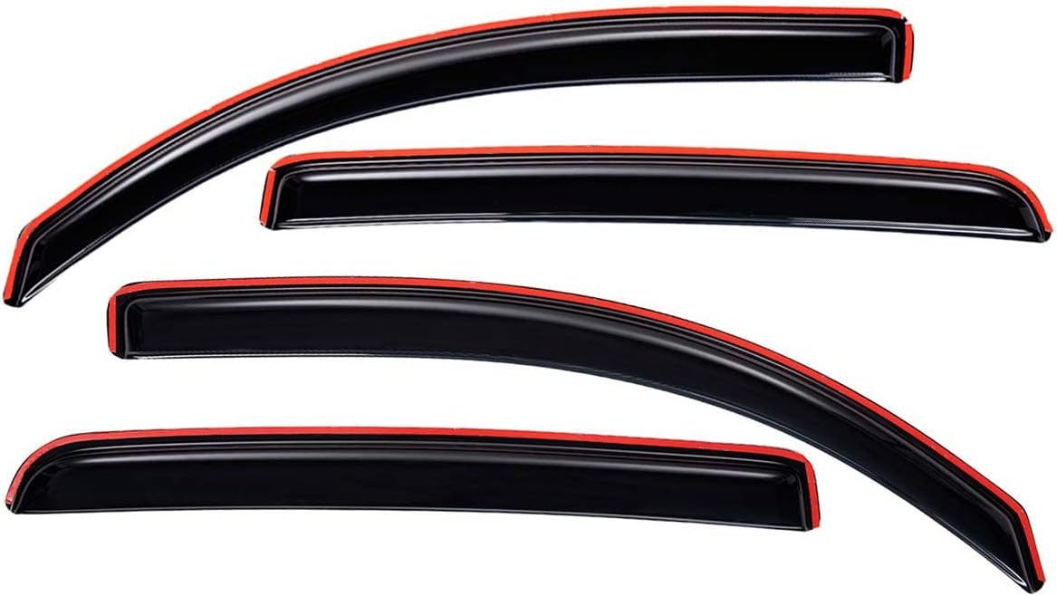 Lightronic Extra Durable Clip-on in-Channel Auto Vent Window Visor, Fits 2013-2022 Buick Encore (Not Fit GX), 2013-2022 Chevrolet Trax, UV Protection Rain Guard, Original Wind Deflector, Smoke, 4Pcs