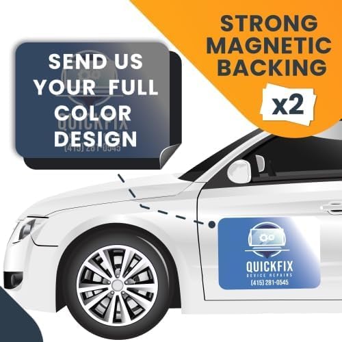 Magnet Me Up Customizable and Personalized Automotive Magnet Decals (18”x24” Rectangle)