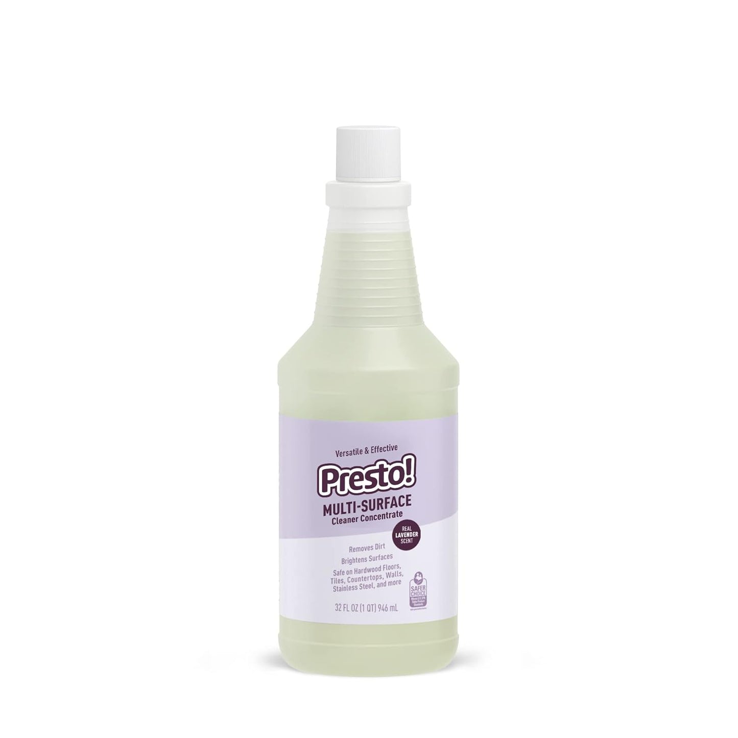 Amazon Brand – Presto! Multi-Surface Cleaner Concentrate, 2X Concentrated Formula, Lavender Scent, 32 fl oz (Pack of 2)