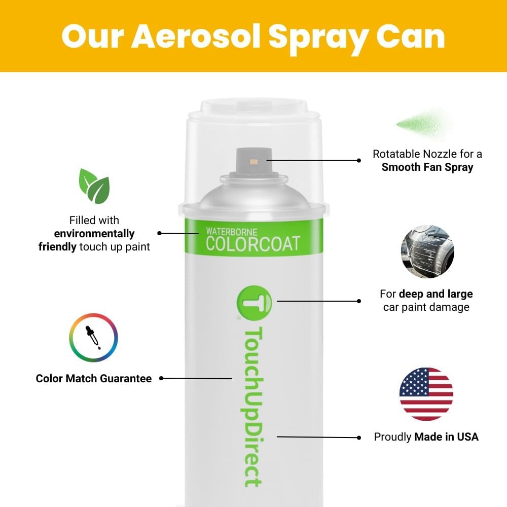 TouchUpDirect 070 Blizzard Pearl Tricoat Compatible with Toyota Exact Match Touch Up Paint Aerosol - Preferred Kit