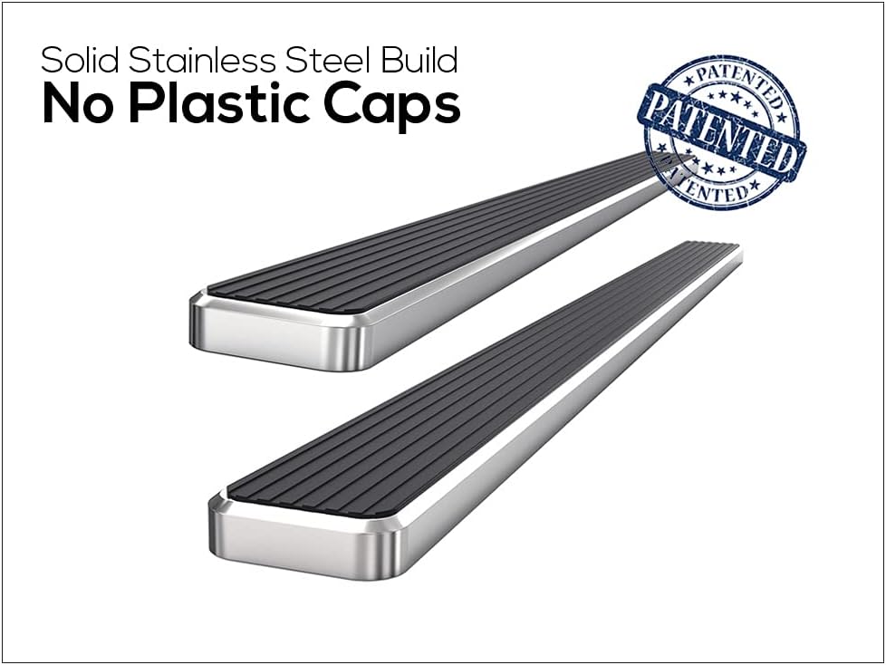 APS (Polished 304 Stainless Steel 5in Wheel to Wheel) Running Boards Nerf Bars Side Steps Compatible with Ford F150 2015-2025 Regular Cab 6.5ft Bed & F-250 F-350 Super Duty 2017-2025