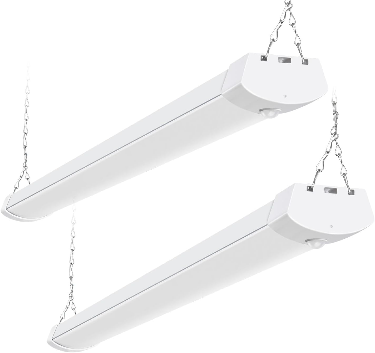 hykolity Pir Sensor 4FT 120W LED Shop Light, 12000lm(370w Equivalent), 5000K Daylight, Motion Activated, Hanging or FlushMount, with Power Cord, for Garages, Workshops, ETL, 2 Pack