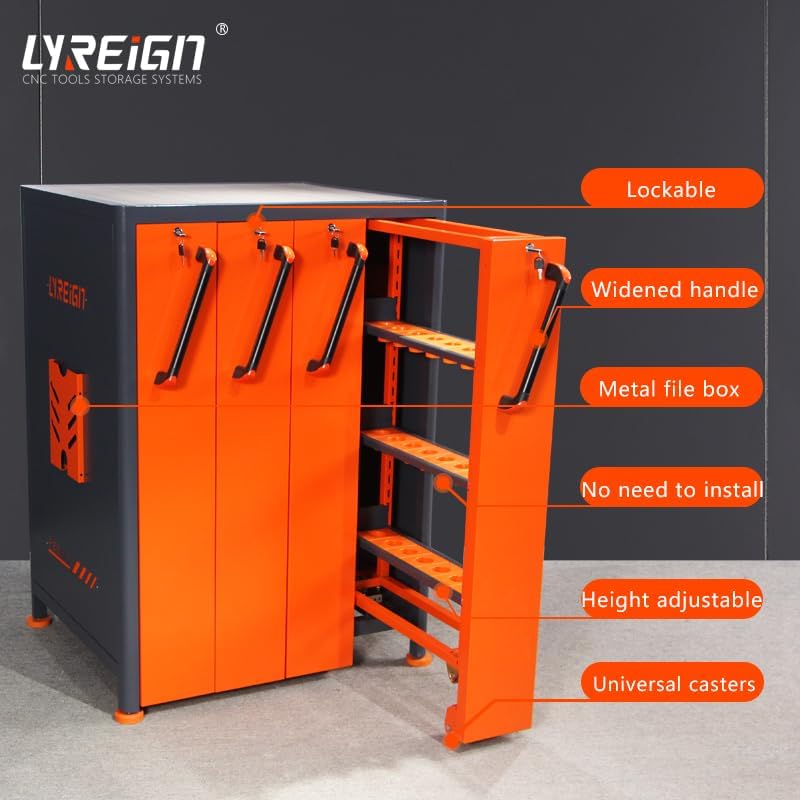 CNC Tool Holder Vertical Drawer Cabinet, Multi-Purpose CNC Tool Storage Cabinets, CNC Tool Storage System Material Equipment for Warehouse Workshop Use