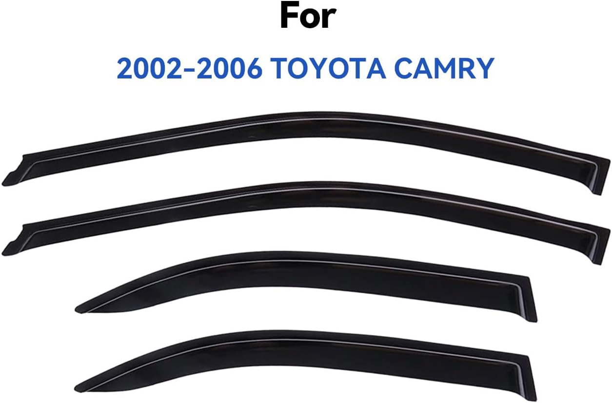 Window Visors Rain Guards Shield for 2002-2006 Toyota Camry, Out-Channel Window Vent Wind Deflectors Visors Shades for 02-06 Camry