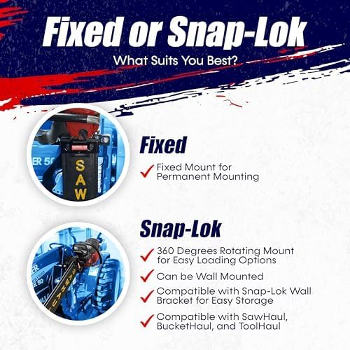 SawHaul Universal Tractor Chainsaw Holder - Made in Kansas USA - Fixed Mount Chainsaw Carrier (20" Yellow) Compatible w/All Brands