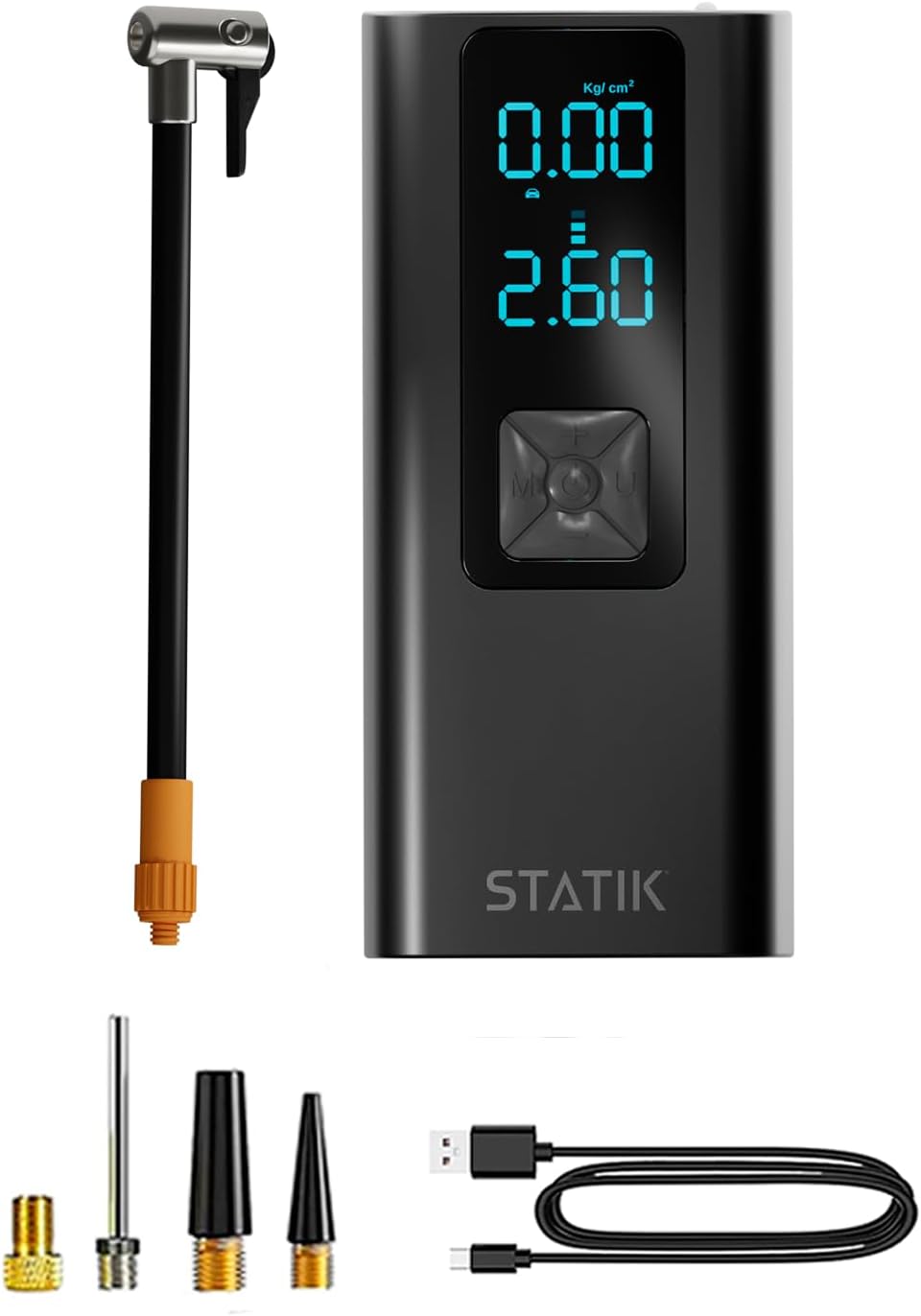 STATIK TireHero Car Tire Inflator Portable Air Compressor - 150 PSI, Electric Air Pump for balls, Bike Pump, Inflatables, Paddleboard, Air Mattress, Car Emergency Safety Kit w/Flashlight