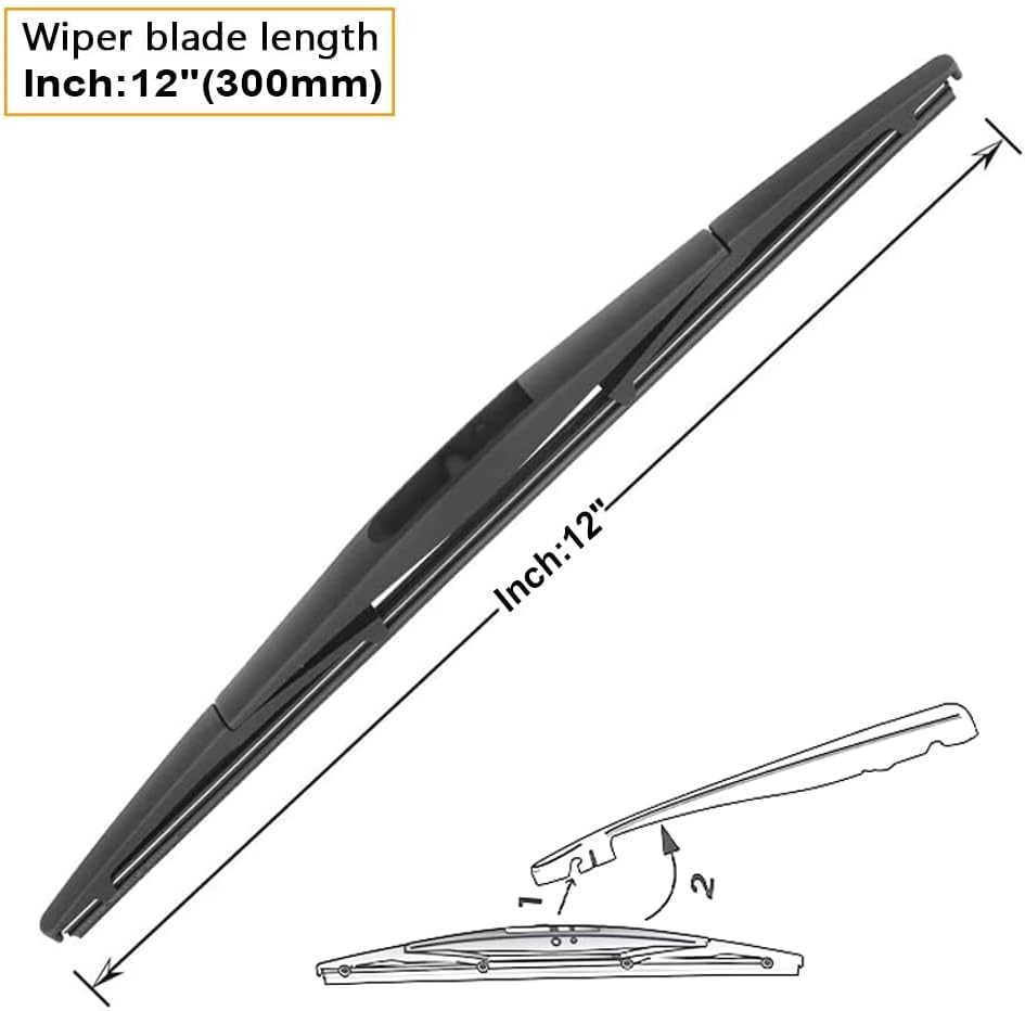 AUTOBOO 16"+16" Windshield Wipers with 12 Inch Rear Wiper Blade Replacement for Jeep wrangler JL 2018 2019 2020 2021 2022 2023-Original Factory Quality (Pack of 3)