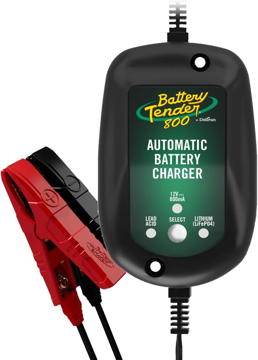 Battery Tender 800 is a SuperSmart Battery Charger that will Constantly Monitor, Charge, and Maintain your Battery. It's Encapsulated and Protected from Moisture by an Electrical Insulation