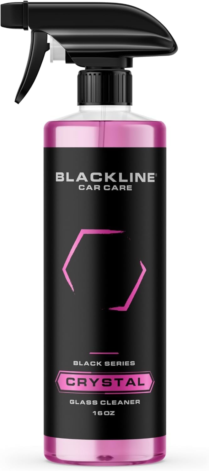 Blackline Best Glass Cleaner - Works on Glass, Windows, Mirrors & Navigation Screens. Tint Safe Window Cleaner for Car - 16 fl oz bottle, Streak Free Spray