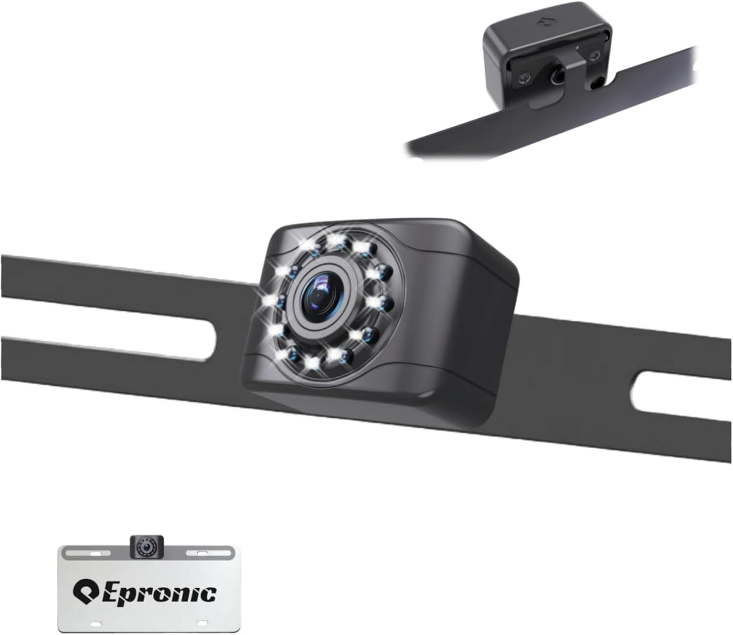 X1 Backup Camera for Car License Plate Reverse Cam, IP69 Waterproof Rearview Camara de Reversa de Auto Clear Night Vision, 149 Degree Wide View Angle - NTSC 12V