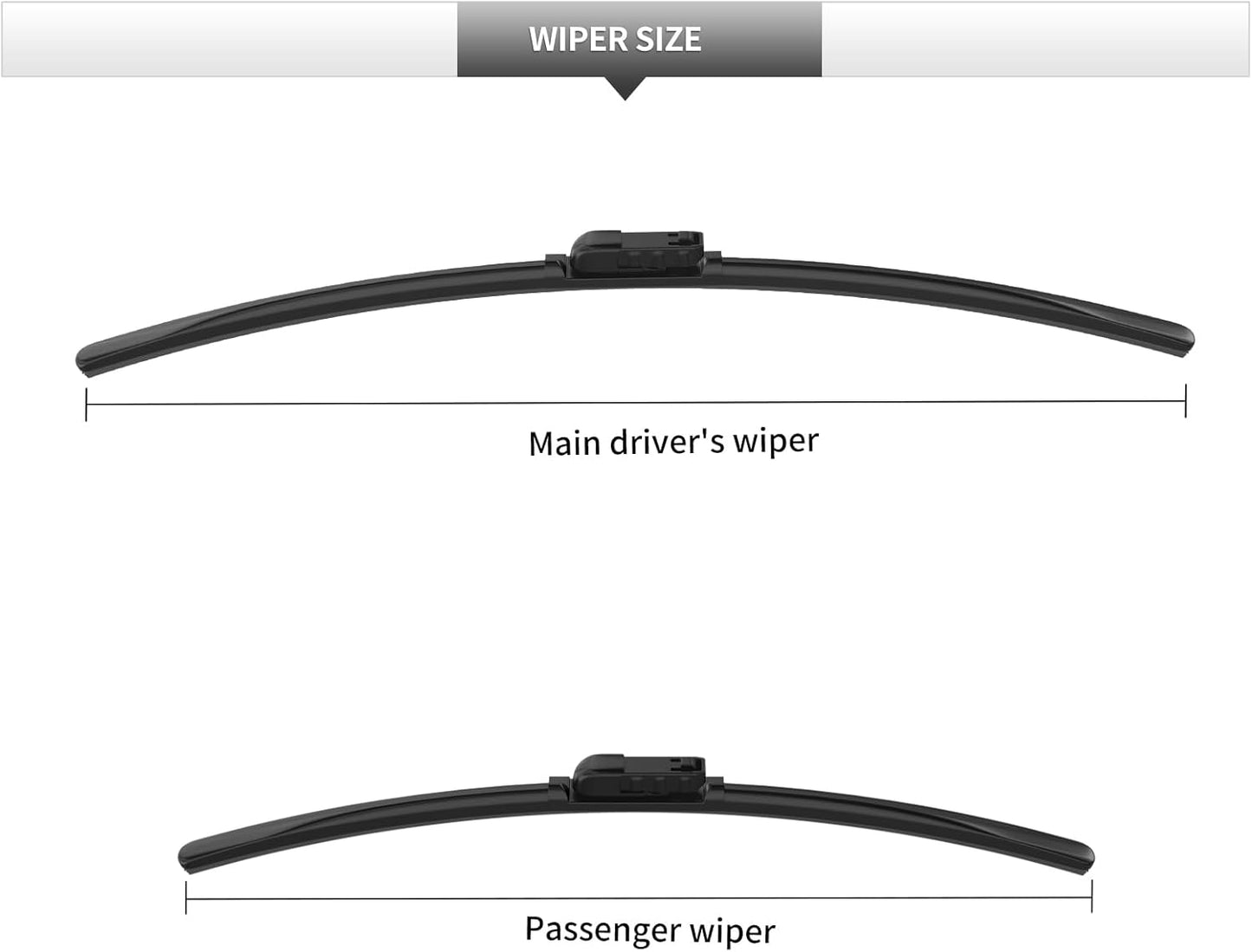 Replacement for BMW X6 2020-2026 Windshield Wiper Blades, 2 Pcs of Car Front Window Wiper Blades for BMW X6 2020 2021 2022 2023 2024 2025 2026