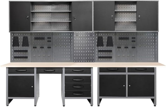 JZD Metal Storage Organization System, Hanging Closet, for Garage Basement Utility Room