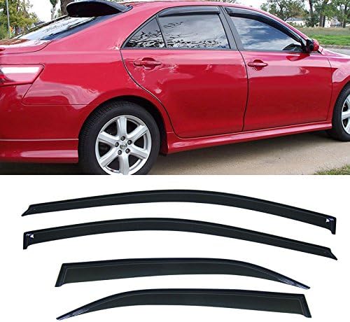 Wind Deflector Compatible with 2007-2011 Toyota Camry Sedan Smoke Sun/Rain Guards Window Visors 94425