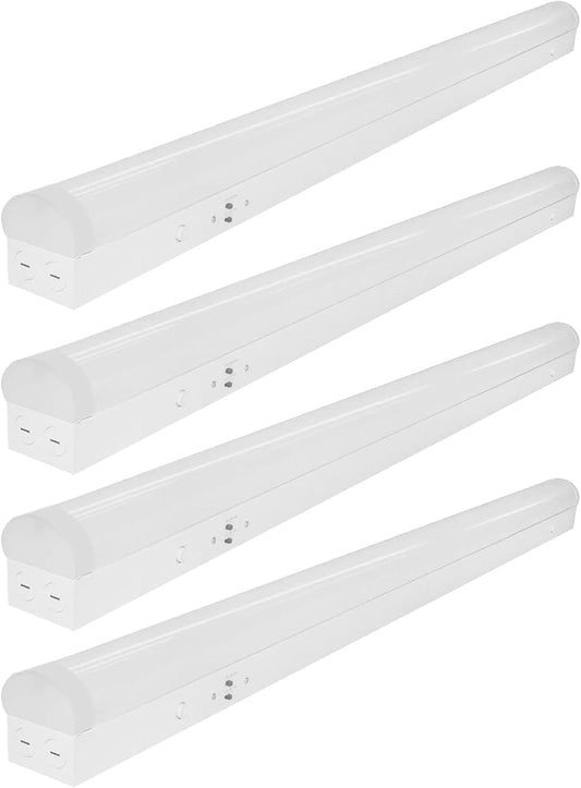 4FT LED Linear Strip Light Fixture, 4 Foot LED Shop Lights 40/32/24W 35/40/5000K CCT Selectable,Surface Mount and Hanging Ceiling Lighting Fixture for Garage, Warehouse, Workshop, Supermarket (4)