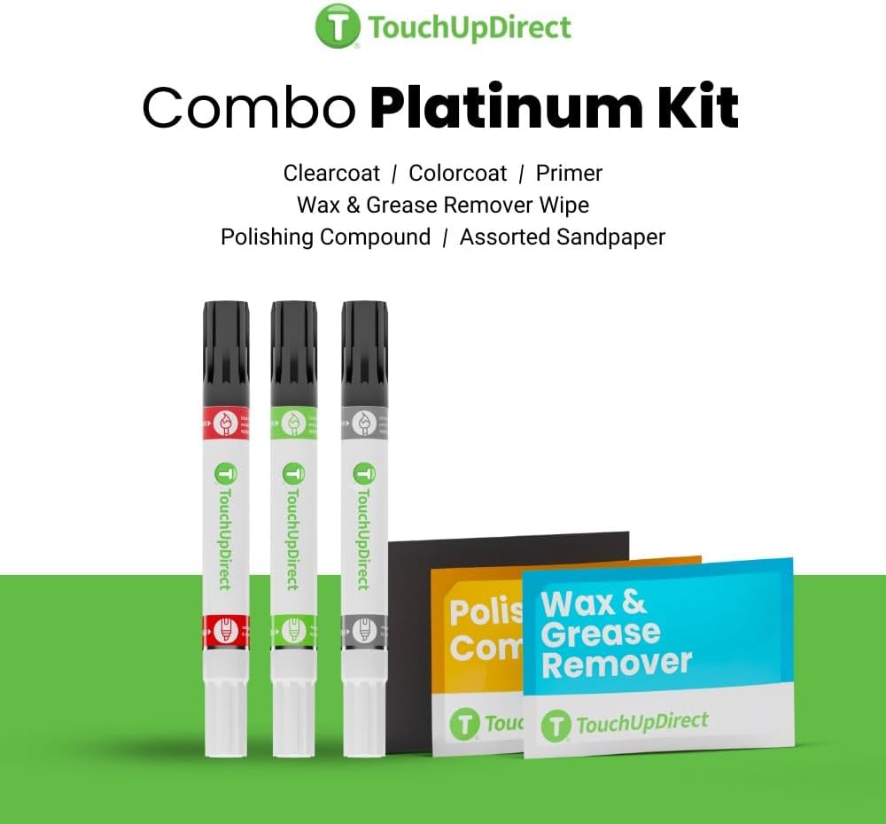 TouchUpDirect 4Q2 Beige Pearl Metallic Compatible with Toyota Exact Match Touch Up Paint Combo - Platinum Kit