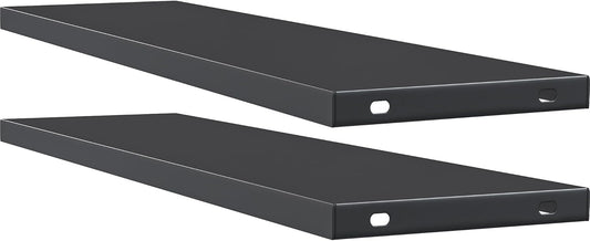 YITAHOME 2-Piece Metal Storage Shed Shelves for 59 cuft Vertical Outdoor Storage Shed，51 in x 13.8 in Shelf with 8 Screws, Easy Assembly, 22 lbs, Black