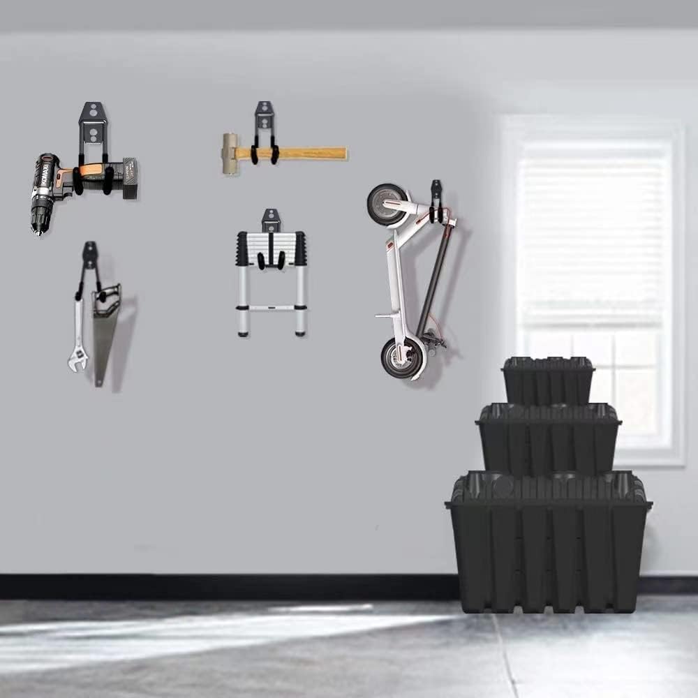 SMARTOLOGY Heavy-Duty Utility Hooks, Wall Hanger, Small 2 Pack, 3 inch Long 2.5 inch Wide, for Garage, Indoor and Outdoor, Ladder Hanger Accessories