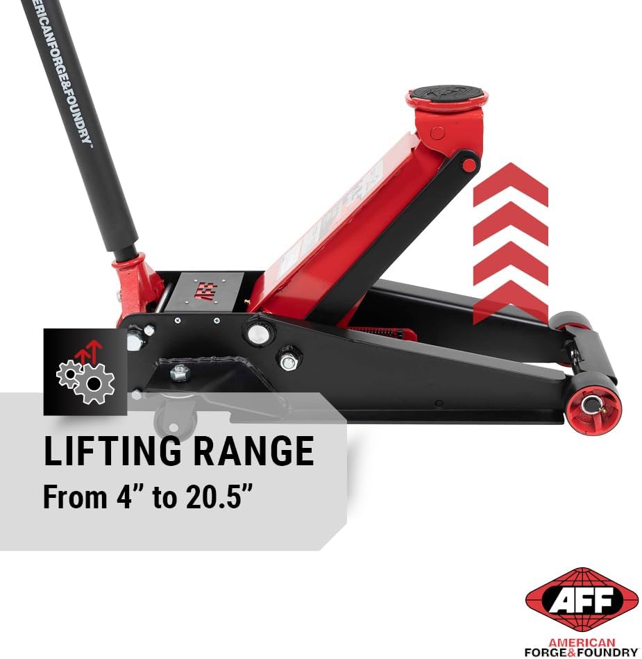 AFF 3.5 Ton Floor Jack - Lightning Lift Hydraulic Car Jack - Super Duty
