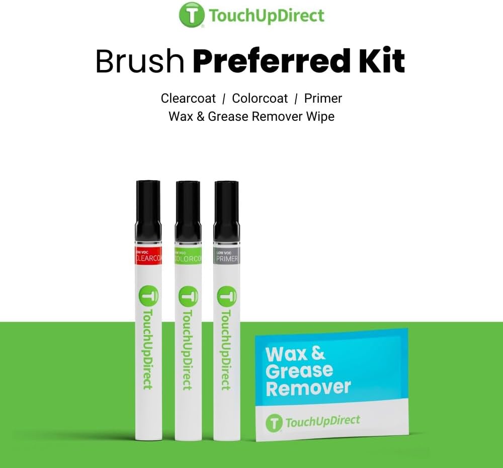 TouchUpDirect 056 White/Natural White Compatible with Toyota Exact Match Touch Up Paint Brush - Preferred Kit