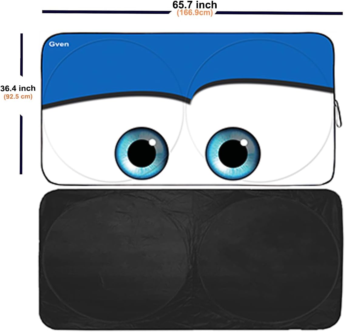 Gven Windshield Sun Shade 2025 Windshield Cover Sun Shade Automotive Interior Sun Protection Front Windshield Car Eyes Sun Visor Protector Blocks UV Rays Keep Your Vehicle Cool (Blue, XL)