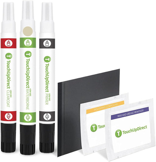 TouchUpDirect 4Q2 Beige Pearl Metallic Compatible with Toyota Exact Match Touch Up Paint Combo - Platinum Kit