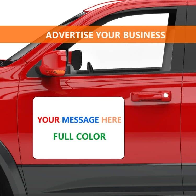 2 Pack Blank Car Door Magnet Sticker, Rounded Corners Magnetic Vehicle Sign, Perfect Magnet for Car to DIY Advertise Business and Cover Company Logo, Personalized Magnet Decal (24x12 inch)