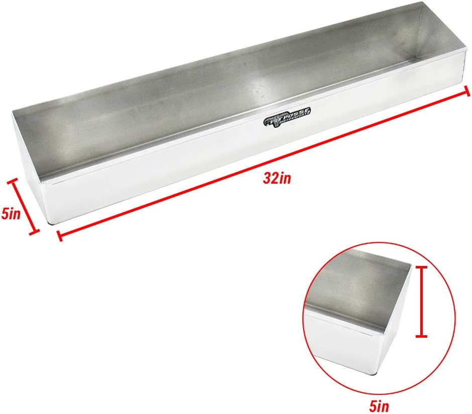 Pit Posse 443 Oil Shelf 12 Quart Bottle Holder Storage Organizer Caddy 32" - Made in USA - Enclosed Race Trailer Garage Shop Automotive Motor Engine Oil Rack Caddie Shelves (Silver)