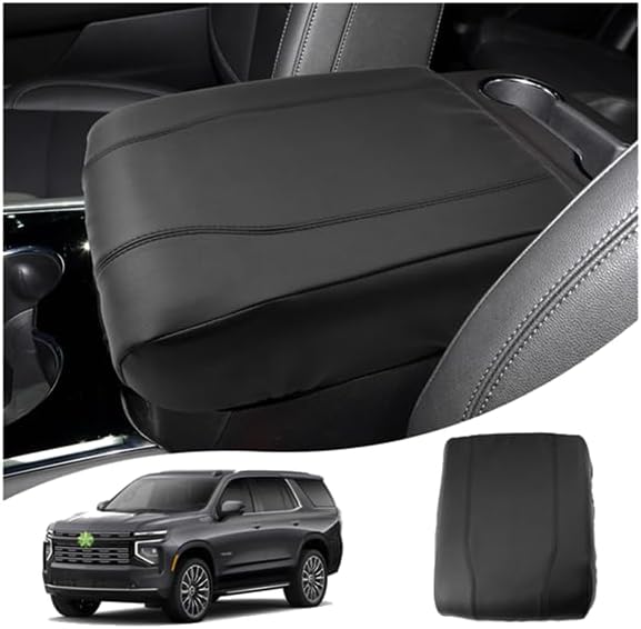 Ruiya 2025 Tahoe/Suburban Center Console Cover, for Chevy 2025 Tahoe/Suburban Accessories Soft Comfy Armrest Lid Cover Compatible with 2021-2025 Chevy Tahoe/Suburban RST/LS/LT/Premier/High Country