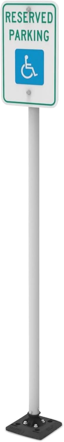 Impact Recovery - Sta-Rite Flexible Sign Post - Sign Holder - Handicap Parking Signs - Made in the USA - 78” Reserved Parking Signage