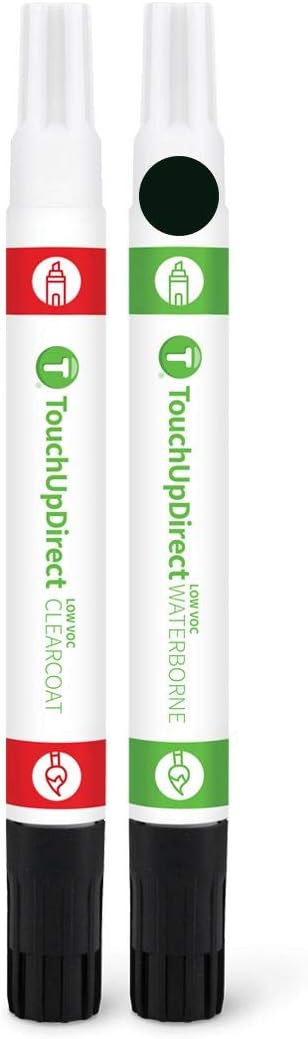 TouchUpDirect 202 Black Compatible with Toyota Exact Match Touch Up Paint Combo - Essential Kit