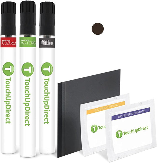 TouchUpDirect 4X7 Brownstone Compatible with Toyota Exact Match Touch Up Paint Brush - Platinum Kit