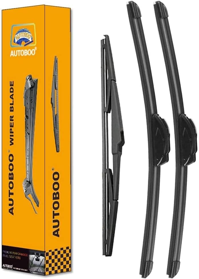 AUTOBOO 26"+20" Windshield Wipers with 14" Rear Wiper Blade Replacement for Chrysler Pacifica Voyager 2017 2018 2019 2020 2021 2022 2023 2024-Original Factory Quality (Pack of 3)