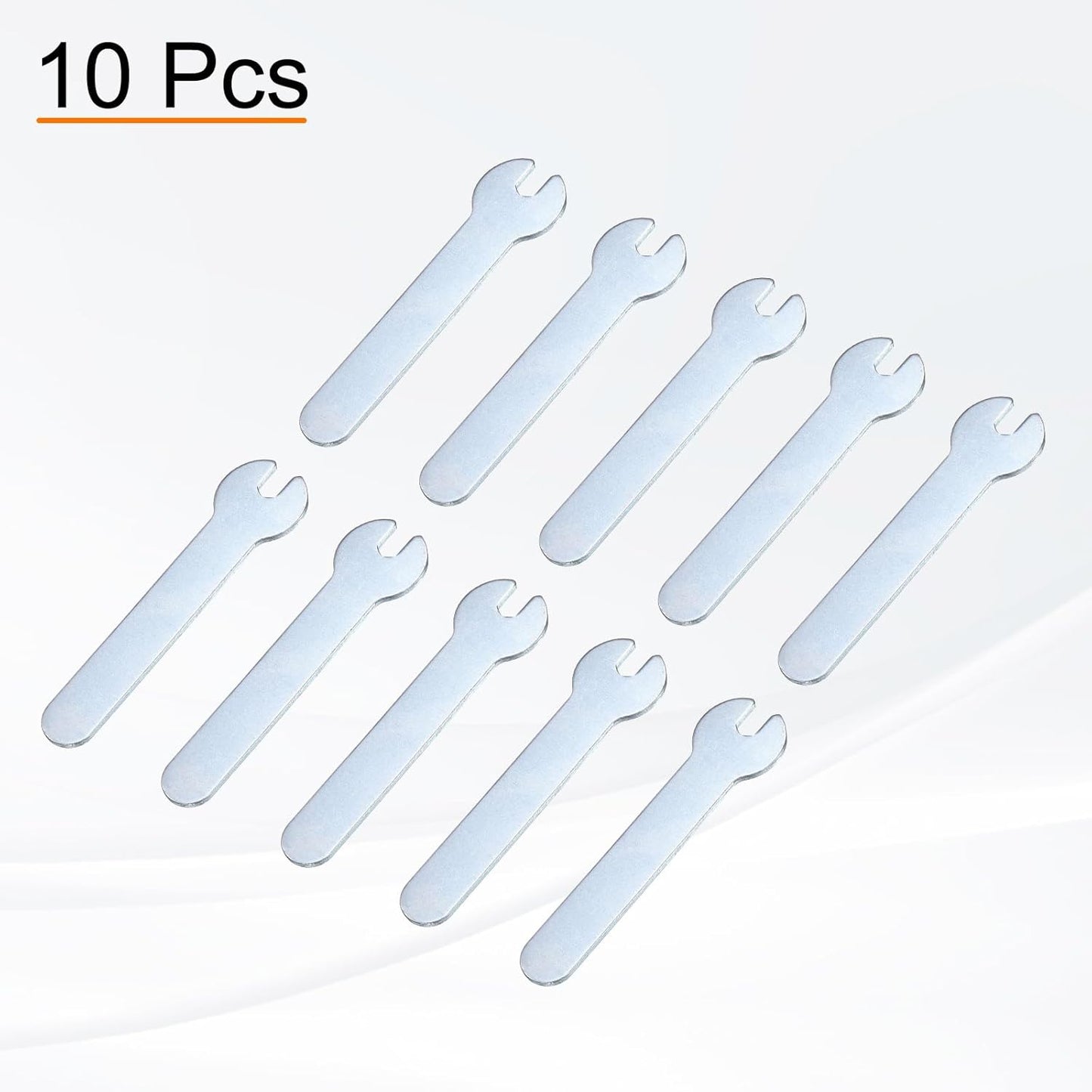 HARFINGTON 10pcs Small Wrench 4x66x1.5mm Metric U-Shaped Single Open Ended Spanner Super Thin Flat Head Galvanizing Wrench for Automotive Repair Furniture Assembly