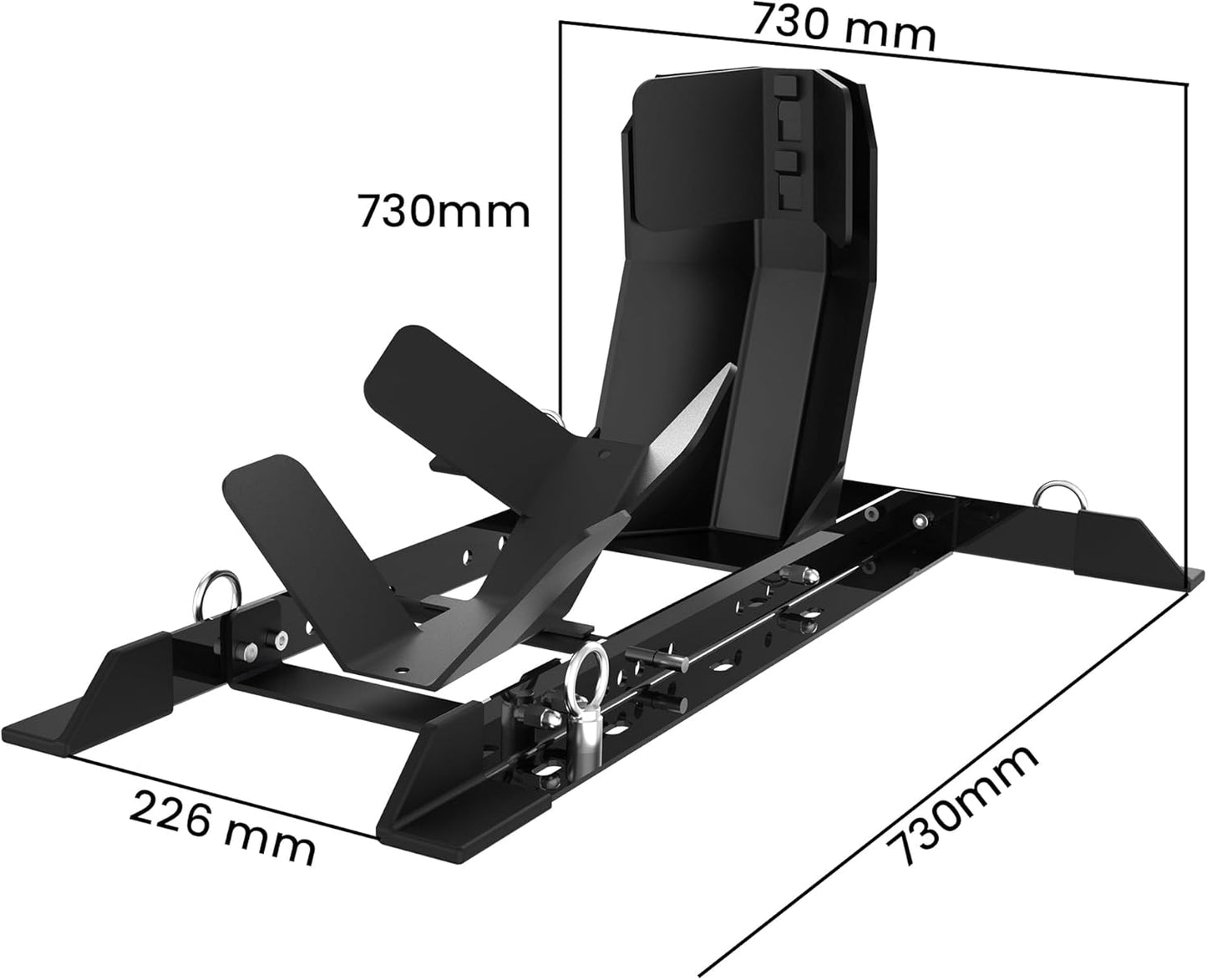 GRAND PITSTOP Universal Wheel Chock for Motorcycle Stand for Trailer Completely Adjustable Detachable Foldable Wheel Chock (Black)